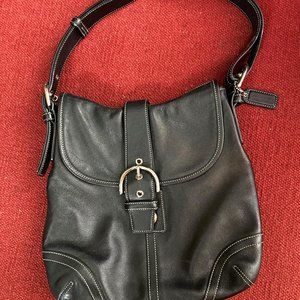 Coach Crossbody Shoulder Bag-Black Leather